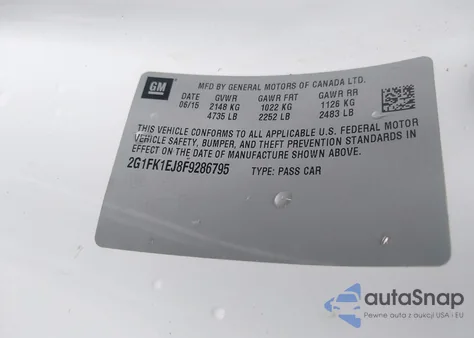 2015 Chevrolet Camaro 2Ss from USA, damaged, VIN 2G1FK1EJ8F9286795